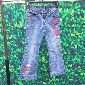 Girls graphic design jean bootcut jeans